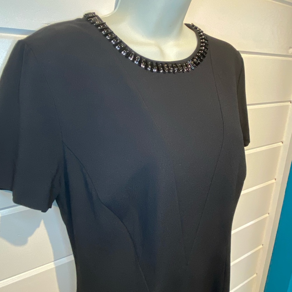 Hugo Boss Beaded Black Shift Dress